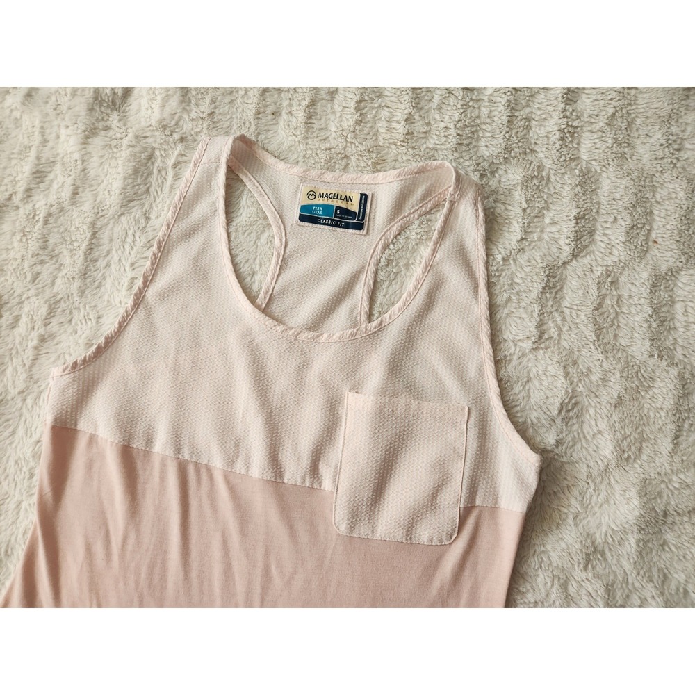 Magellan Outdoor Fish Gear Sleeveless Racerback Tank Top Pink Womens Small